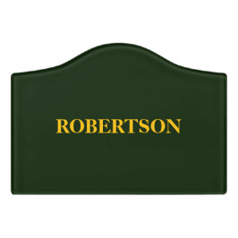 Grüner minimalistischer benutzerdefinierter Name  Türschild