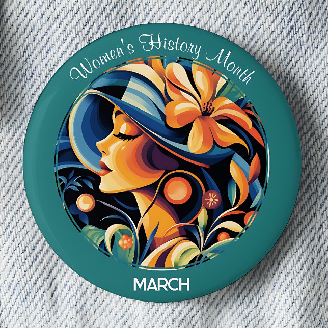 Grüner Monat der Frauengeschichte Button (Von Creator hochgeladen)