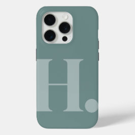 Grüner Monogram Letter Minimalistischer Standardfa Case-Mate iPhone Hülle