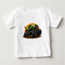 Grüner Monster-Truck-Offroad-Rennillustration