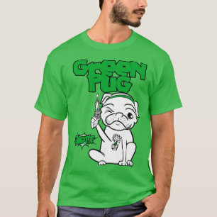 Grüner Mops T-Shirt