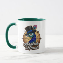 Grüner Mug "Arsène der Paon"