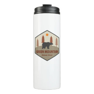 Grüner Nationalwaldbär Thermosbecher