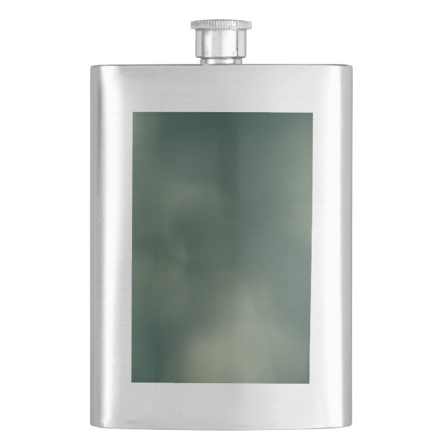 Grüner Nebel Flachmann (Vorderseite)