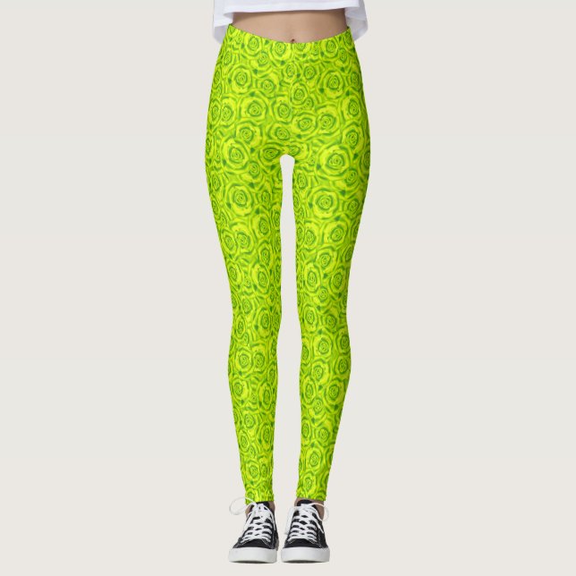Grüner Neon Leggings (Vorderseite)