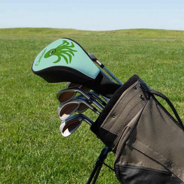 Grüner Oktopus-Design Golf Headcover (In SItu)