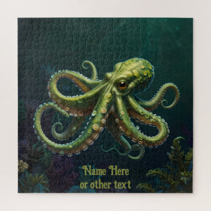 Grüner Oktopus unter dem Meeresbad