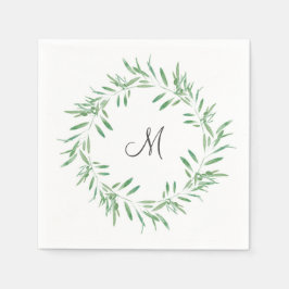 Grüner Olive-Kranz Serviette