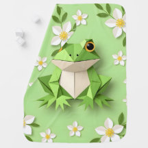 Grüner Origami-Frosch-Babymantel für Jungen oder M