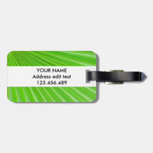 Grüner Palmenblatthintergrund Gepäckanhänger