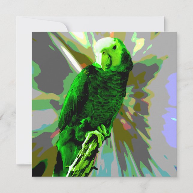 Grüner Papagei 6537 (Vorderseite)