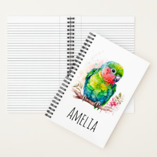 Grüner Papagei - Niedlicher Baby Bird Notizbuch