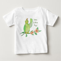 Grüner Papagei, viel Spaß beim T - Shirt