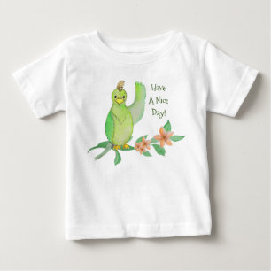 Grüner Papagei, viel Spaß beim T - Shirt