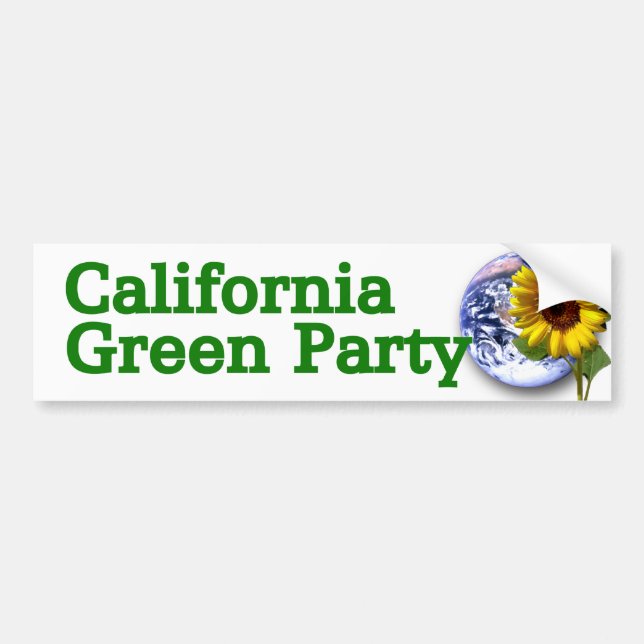 Grüner Party-Autoaufkleber Kaliforniens Autoaufkleber (Vorne)