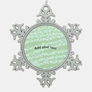 Grüner Pastell-Glitter-Sparkling-Name-Text Boho Re Schneeflocken Zinn-Ornament