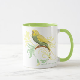 Grüner Pastellparakeet Tasse