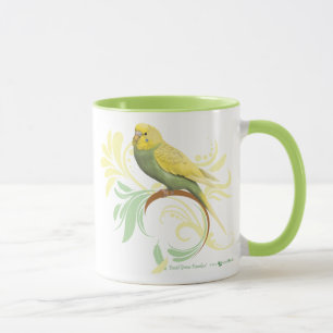 Grüner Pastellparakeet Tasse