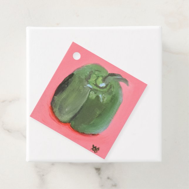 Grüner Pfeffer Geschenkanhänger (Beispiel)