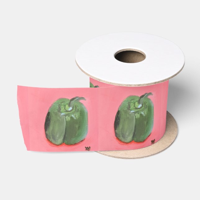 Grüner Pfeffer Satinband (Spule)