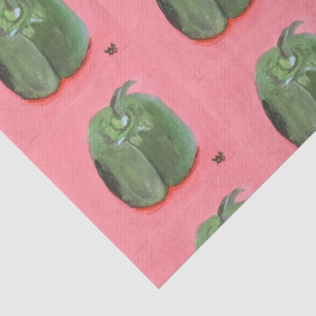 Grüner Pfeffer Seidenpapier (Detail)