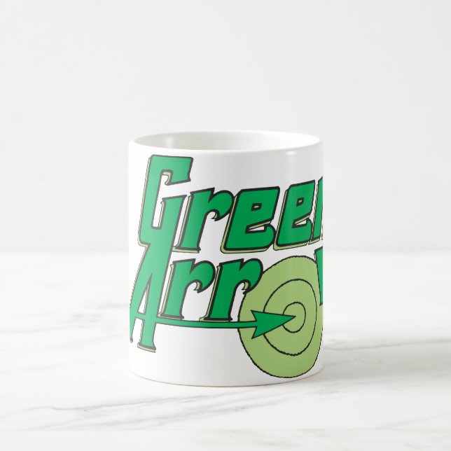 Grüner Pfeil Logo Kaffeetasse (Mittel)