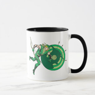 Grüner Pfeil mit Ziel 2 Tasse