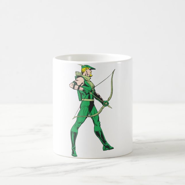 Grüner Pfeil Profil Kaffeetasse (Mittel)
