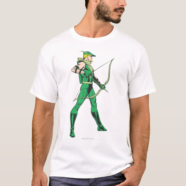 Grüner Pfeil Profil T-Shirt (Vorderseite)