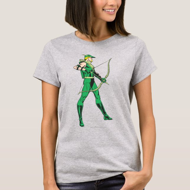 Grüner Pfeil Profil T-Shirt (Vorderseite)