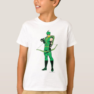 Grüner Pfeil Stehend mit Bow T-Shirt