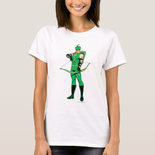 Grüner Pfeil Stehend mit Bow T-Shirt
