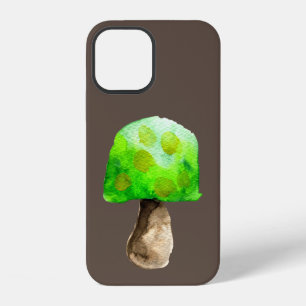 Grüner Pilz Aquarell niedlicher Pilze iPhone 12 Hülle