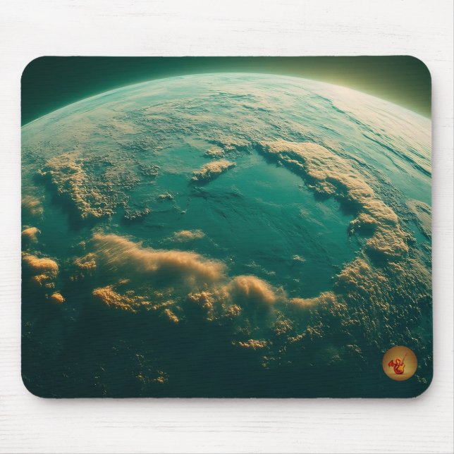 Grüner Planet Mauspad (Vorne)