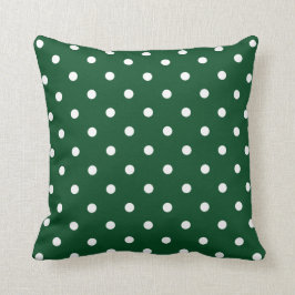 Grüner Polka-Dosen-Kissen Kissen