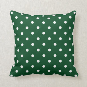 Grüner Polka-Dosen-Kissen Kissen