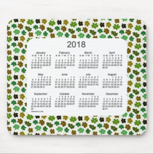 Grüner Power-Kalender der Blumen-2018 durch Janz Mousepad