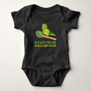 Grüner Quäker Parrot Lover Er ist fließend gesagt Baby Strampler