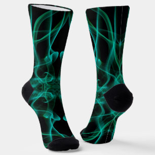 Grüner Rauch Symmetrischer Minimalistischer Schwar Socken
