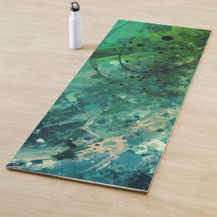Grüner Rausch Abstrakt Yogamatte