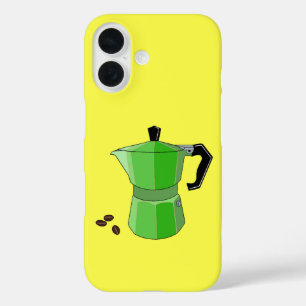 Grüner Regen Espresso iPhone 16 Hülle