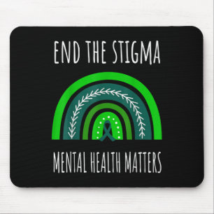 Grüner Regenbogen beendet Stigma Mental Health S A Mousepad