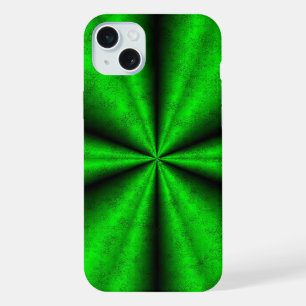 Grüner Regenbogen in Elefantenhaut-Leder-Optik iPhone 15 Plus Hülle