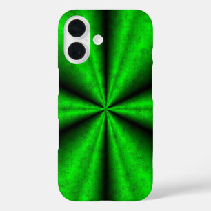 Grüner Regenbogen in Elephant Skin Leather Optik iPhone 16 Hülle