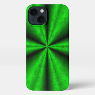 Grüner Regenbogen in Elephant Skin Leather Optik iPhone Hülle