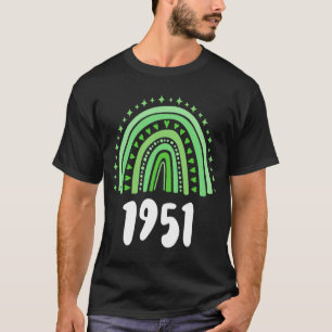 Grüner Regenbogen Jahr der Geburt 1951 T-Shirt