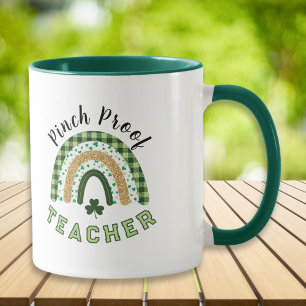 Grüner Regenbogen-Kneifschutz-Lehrer St. Patrick's Tasse