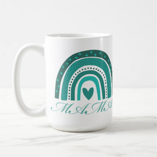 Grüner Regenbogen und Mama-Text Kaffeetasse