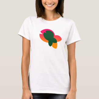 Grüner Regenbogenfisch-Logo T-Shirt
