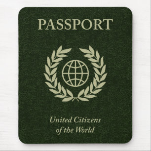 grüner Reisepass Mousepad